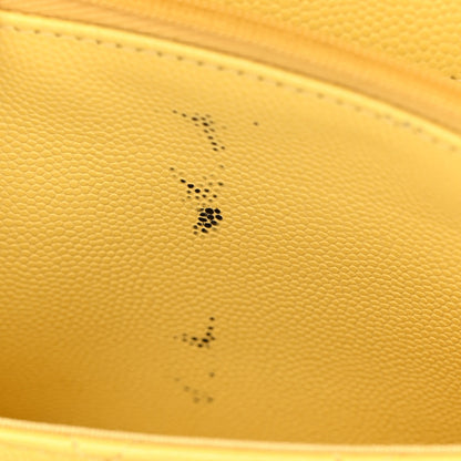 Chanel Caviar Quilted Wallet on Chain WOC Yellow 10 of 13