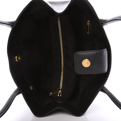 Chanel Calfskin Small Cerf Executive Shopper Tote Black 5 of 10
