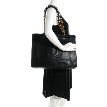 Chanel Lambskin CC Tote Black 2 of 6