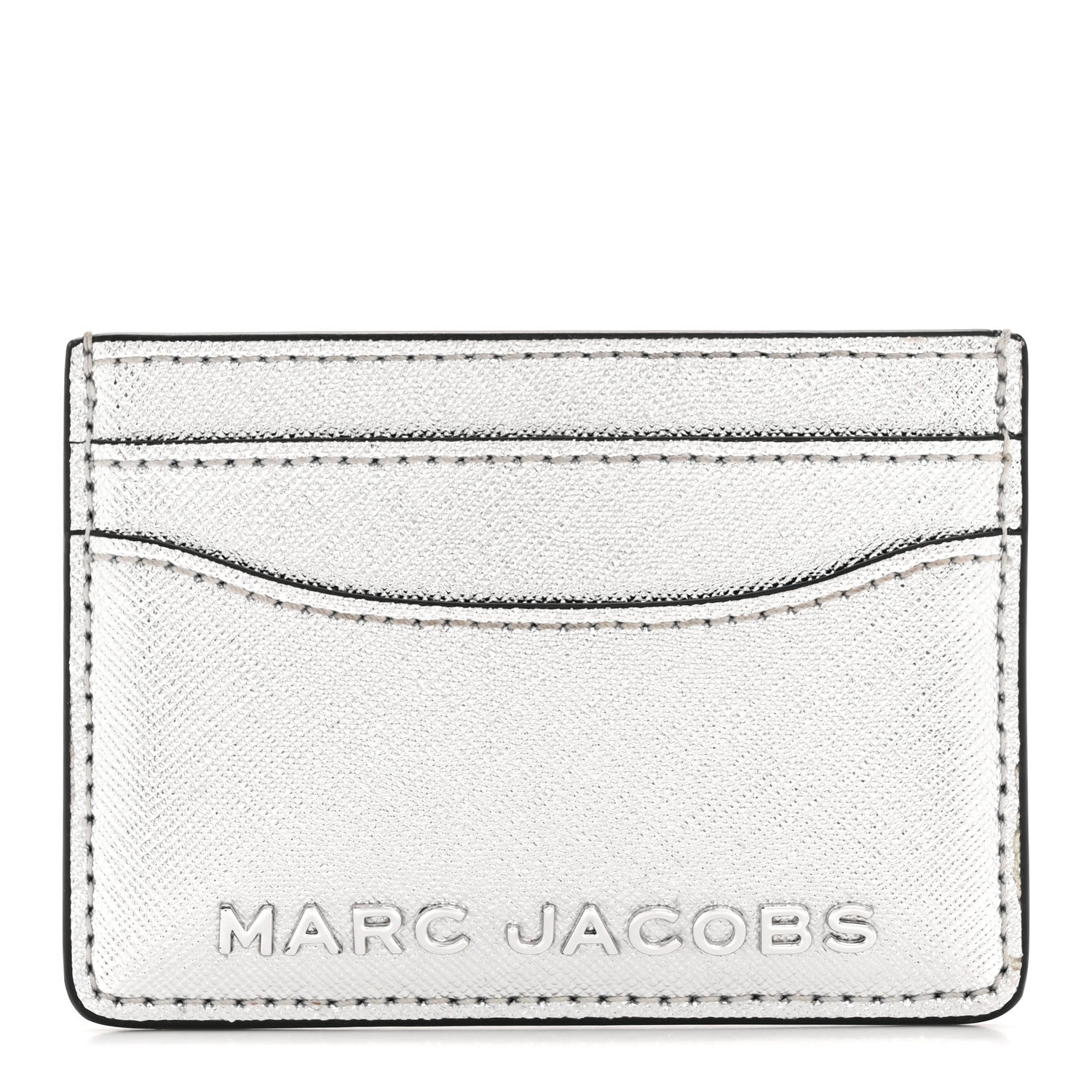 Marc Jacobs Metallic Saffiano Cardholder Silver 1 of 14