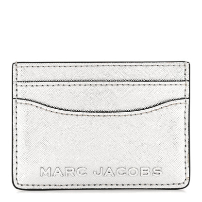 Marc Jacobs Metallic Saffiano Cardholder Silver 1 of 14