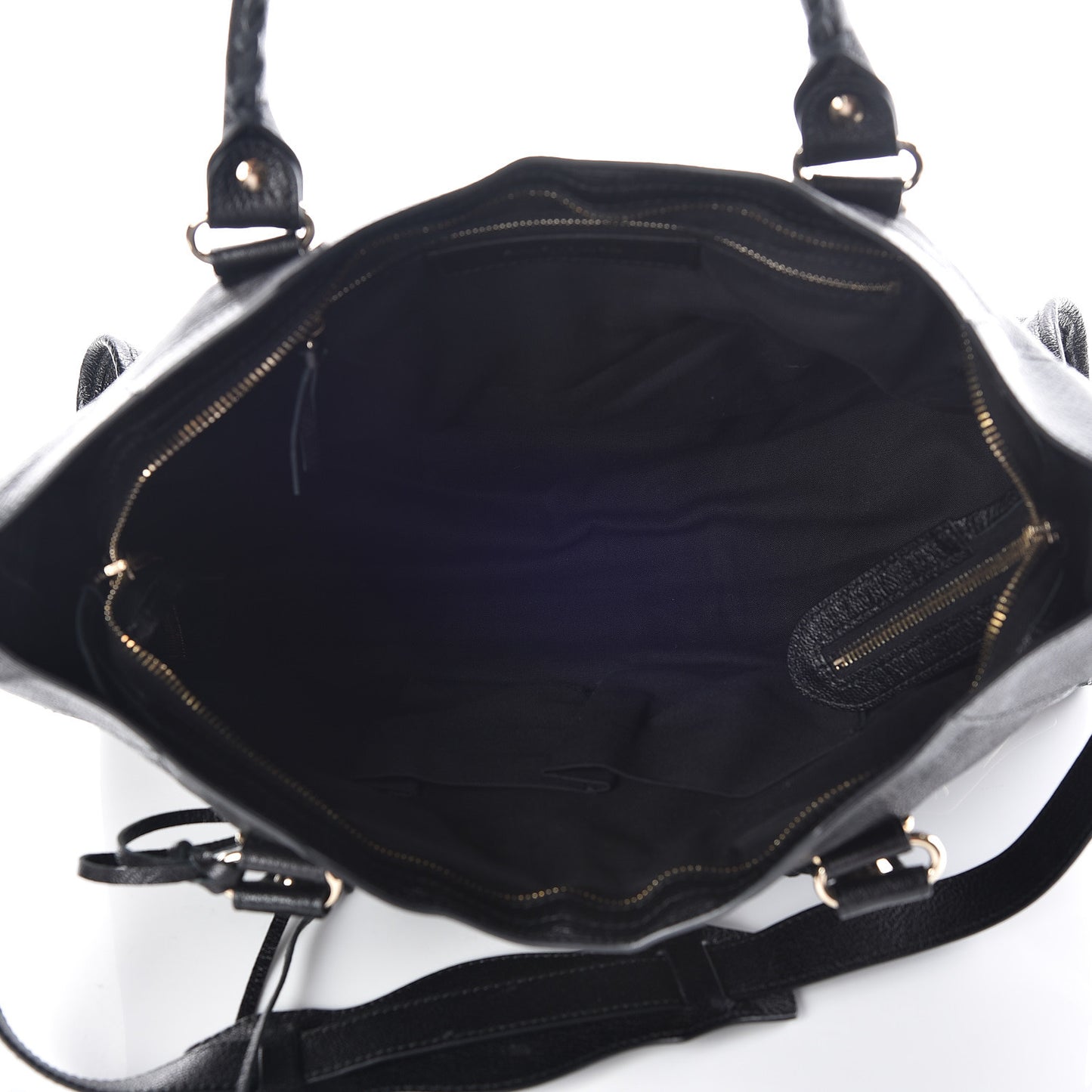 Chevre Gold Metallic Edge Hardware City Black