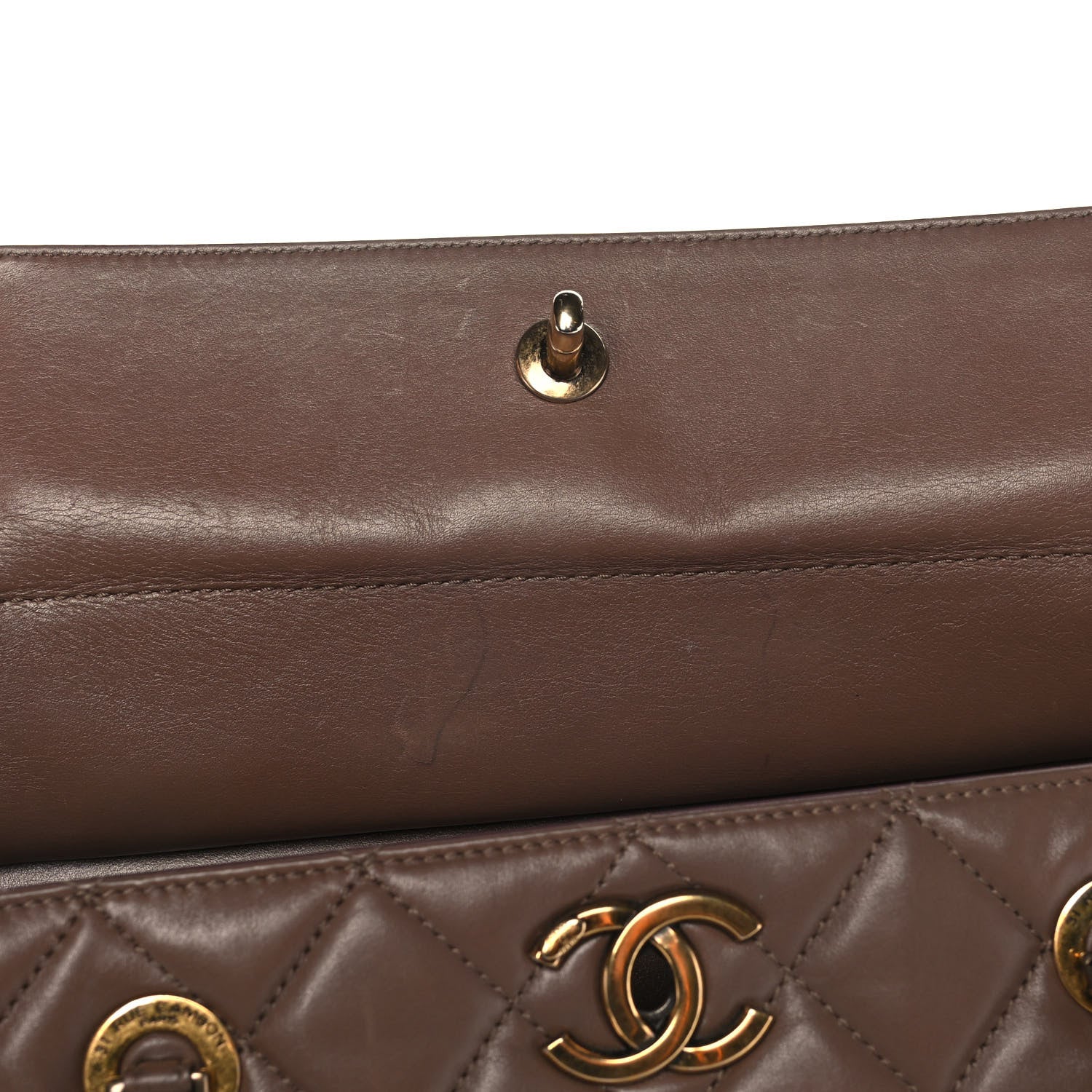 Chanel Calfskin Quilted Perfect Edge Tote Brown 15 of 23