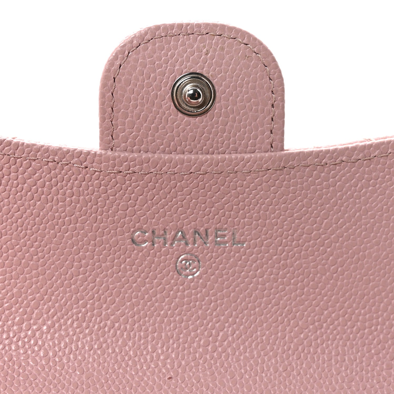 Chanel Caviar Quilted Flap Card Holder Wallet Light Pink 6 of 9