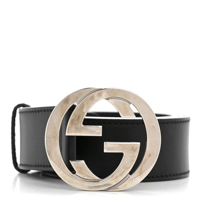 Gucci Calfskin Interlocking G 40mm Belt 90 36 Black 1 of 8