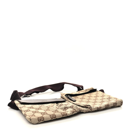 Gucci GG Monogram Double Pocket Belt Bag Dark Brown 4 of 12