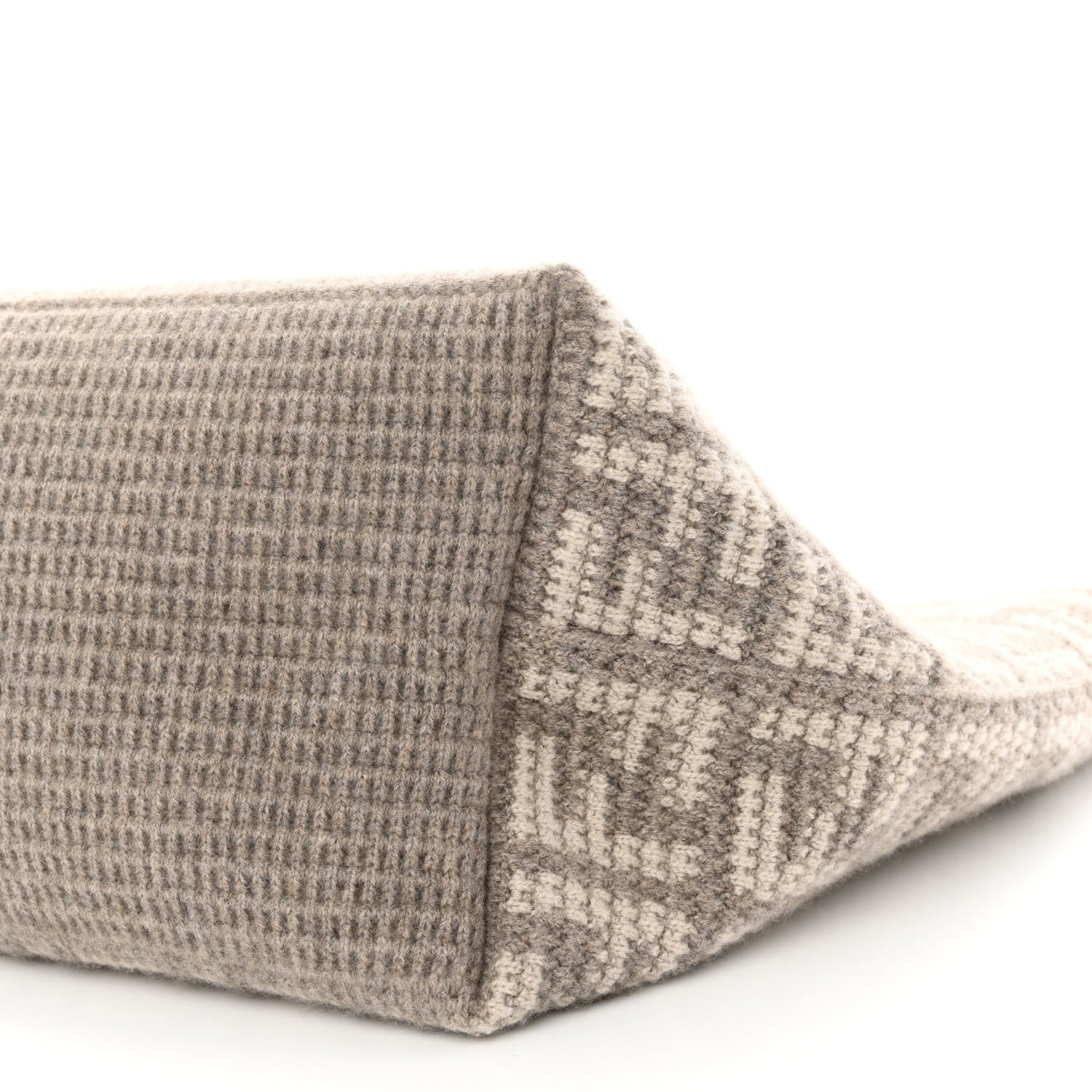 Fendi Cashmere Knit FF Large Shopper Tote Tortora 10 of 10