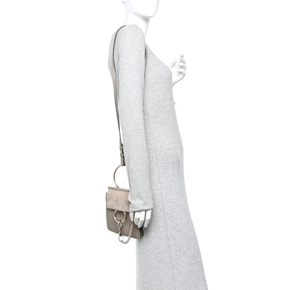 Chloe Suede Calfskin Mini Faye Bracelet Bag Motty Grey 2 of 9