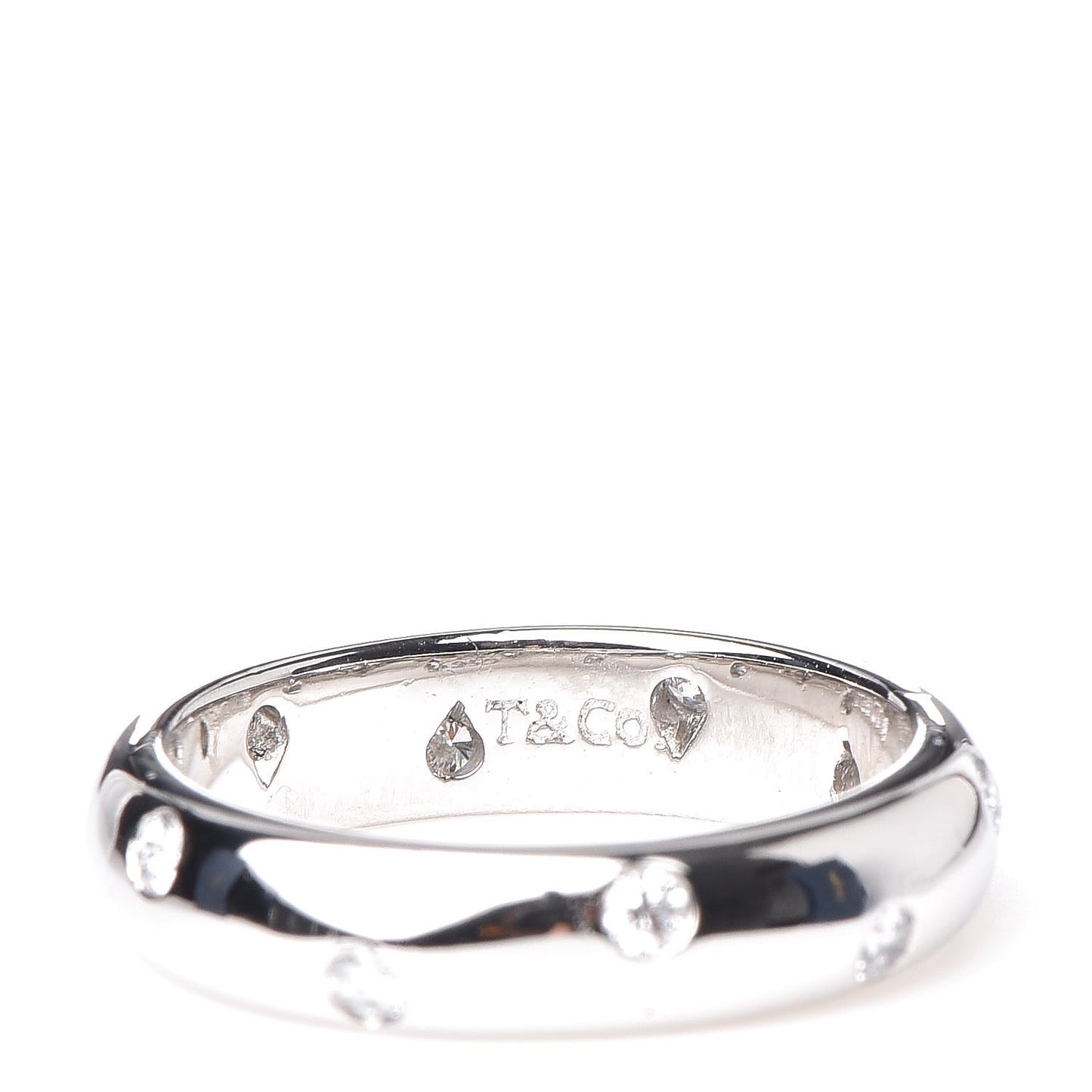 Platinum Diamond Elsa Peretti Etoile Band Ring 49 4.75