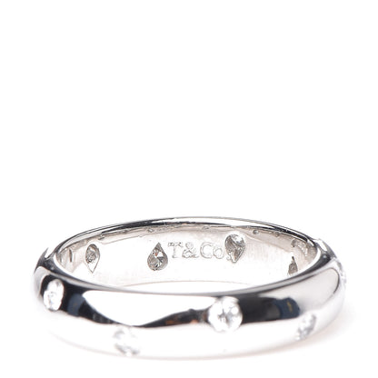 Tiffany Platinum Diamond Elsa Peretti Etoile Band Ring 49 4.75 4 of 6