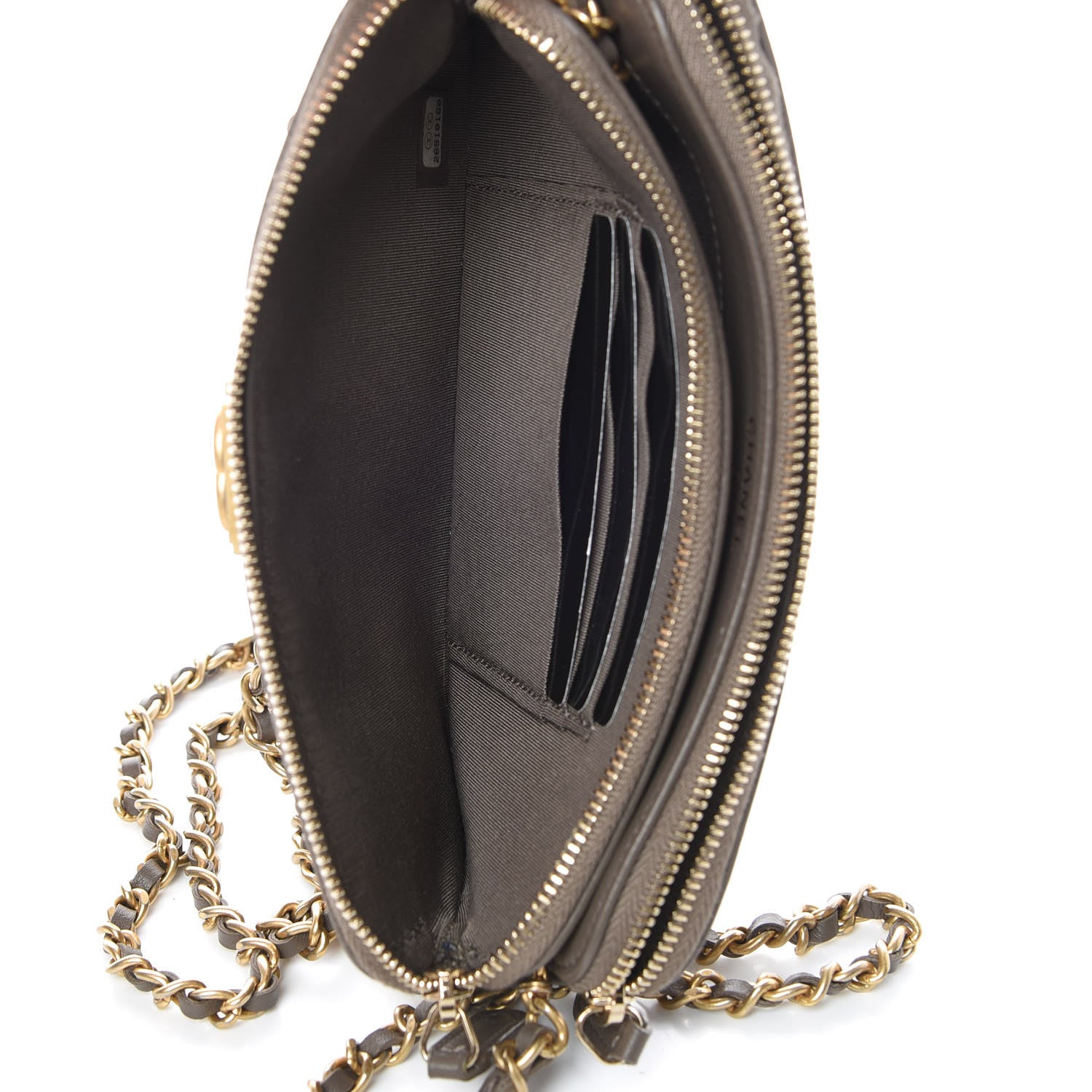 Chanel Calfskin Quilted Small Boy Clutch With Chain Khaki 7 of 11