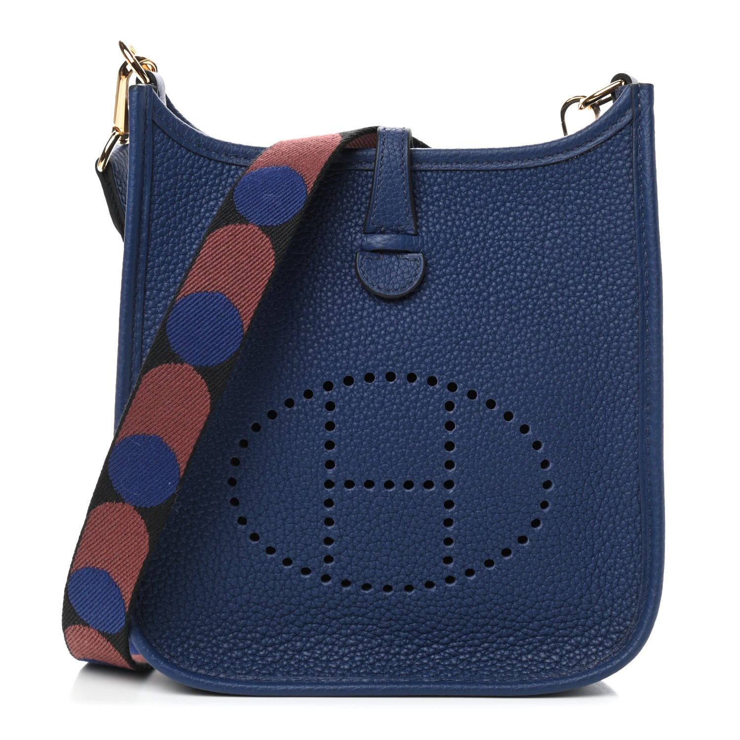 Hermes Taurillon Clemence Flipperball Sangle Evelyne TPM Bleu Saphir Black Bleu Saphir 1 of 8