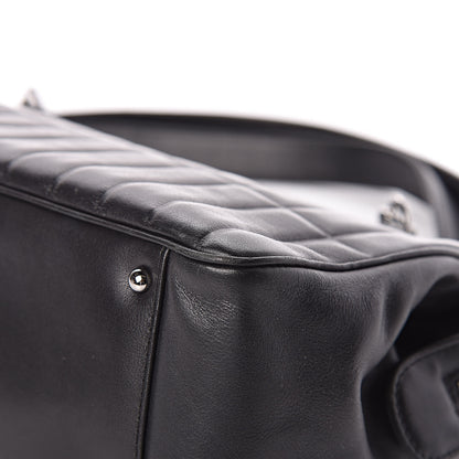 Chanel Calfskin Vertical Quilted Lax East West Shoulder Bag Black 10 of 12