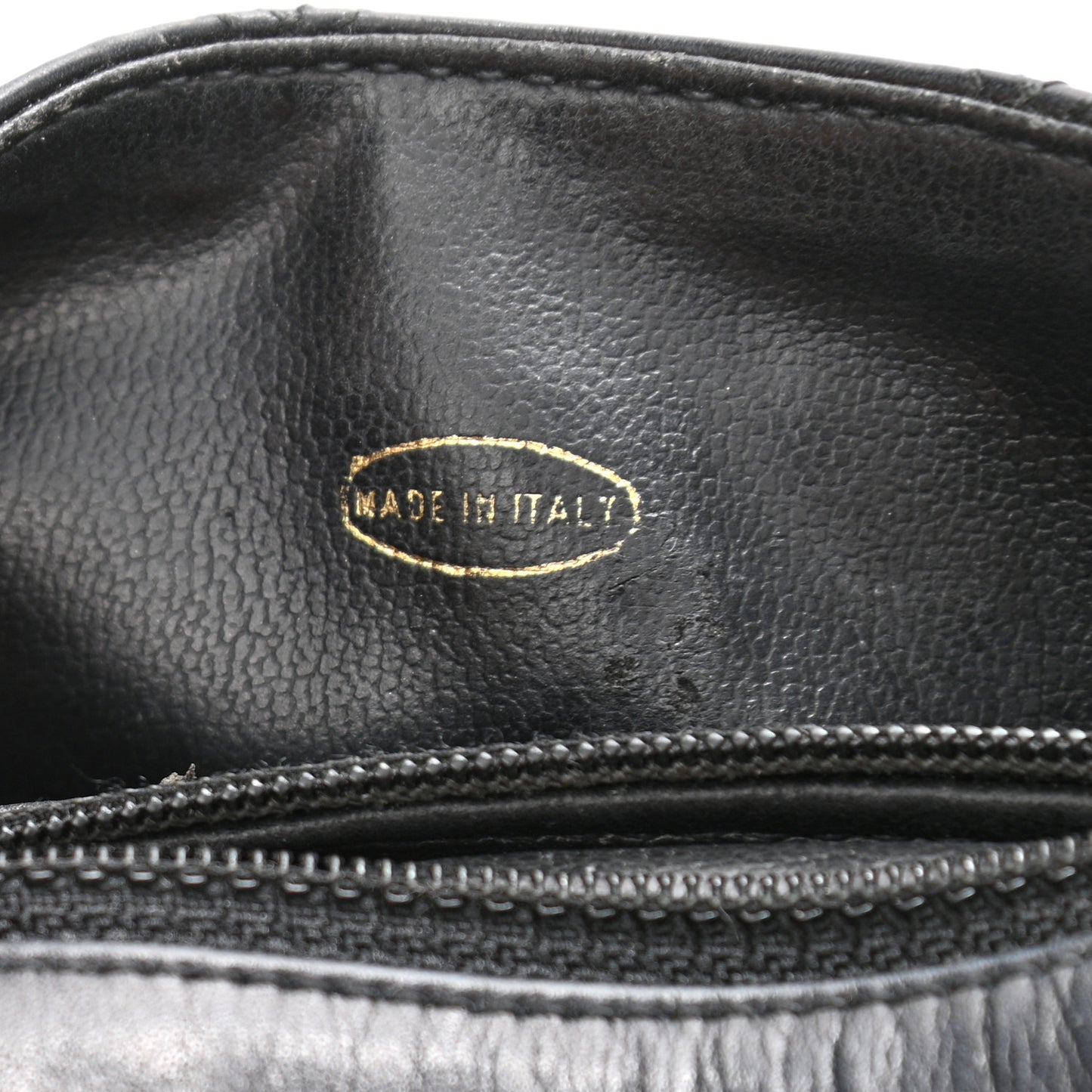 Lambskin Diamond Stitched Flap Waist Belt Bag 75 30 Black