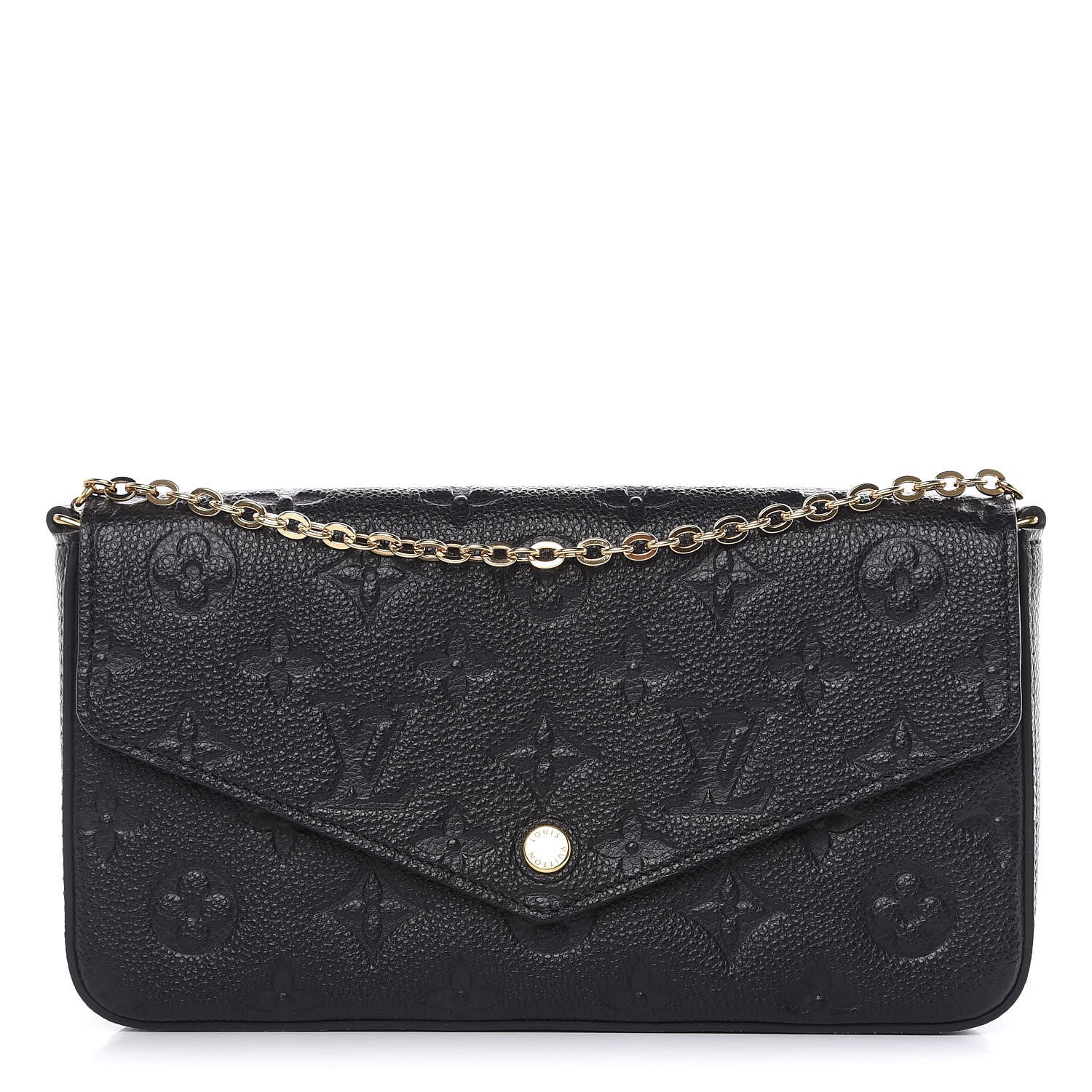 Louis Vuitton Empreinte Pochette Felicie Chain Wallet Black 1 of 12
