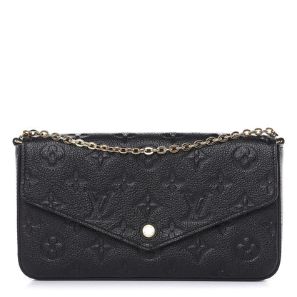 Louis Vuitton Empreinte Pochette Felicie Chain Wallet Black 1 of 12