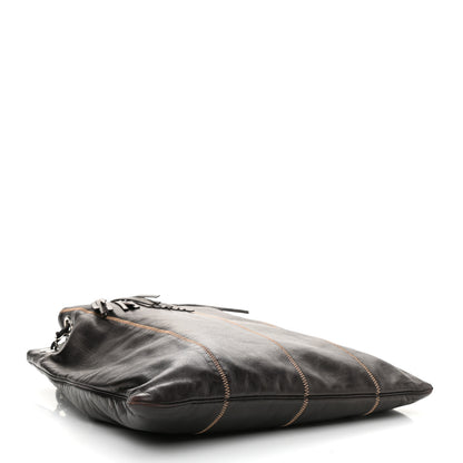 Chanel Lambskin Satin Reversible Sac Cordon Black 4 of 9