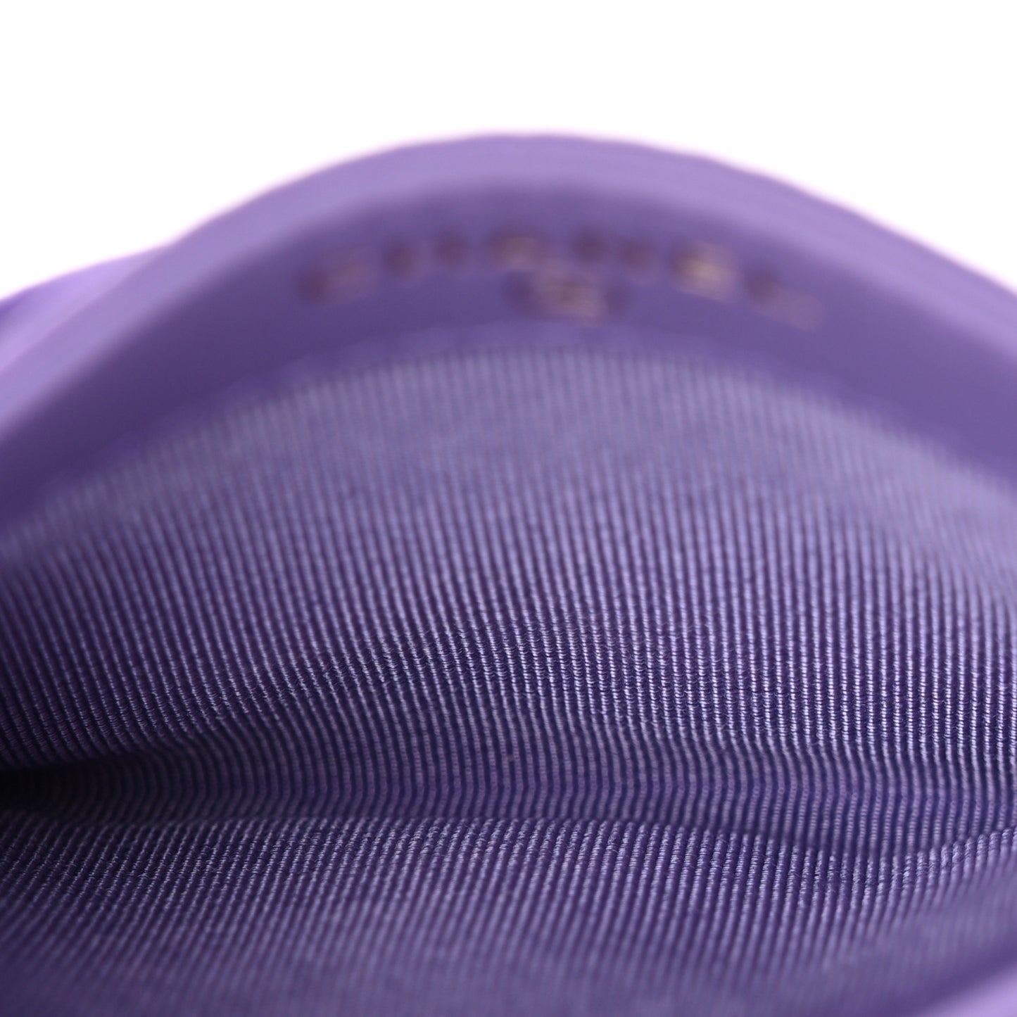 Caviar Quilted Card Holder Purple