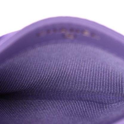 Chanel Caviar Quilted Card Holder Purple 5 of 10