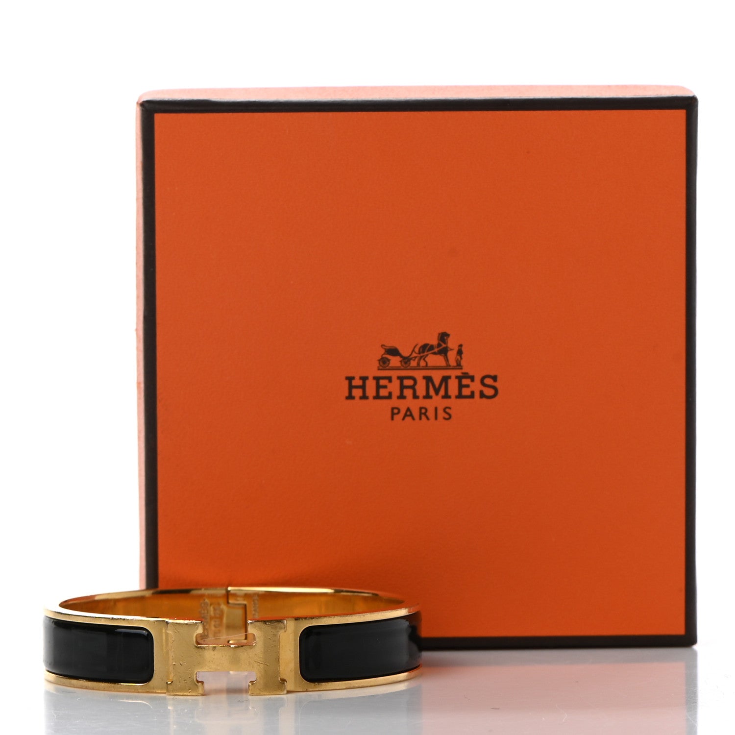 Hermes Enamel Narrow Clic Clac H Bracelet PM Black 6 of 6