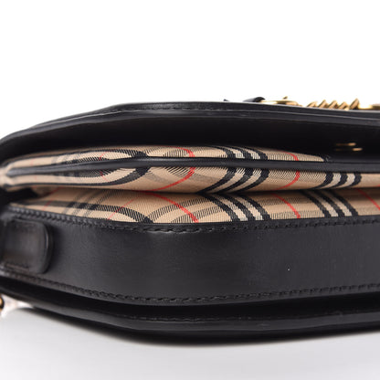 Burberry Smooth Calfskin 1983 Knight Check Link Shoulder Bag Black 6 of 9