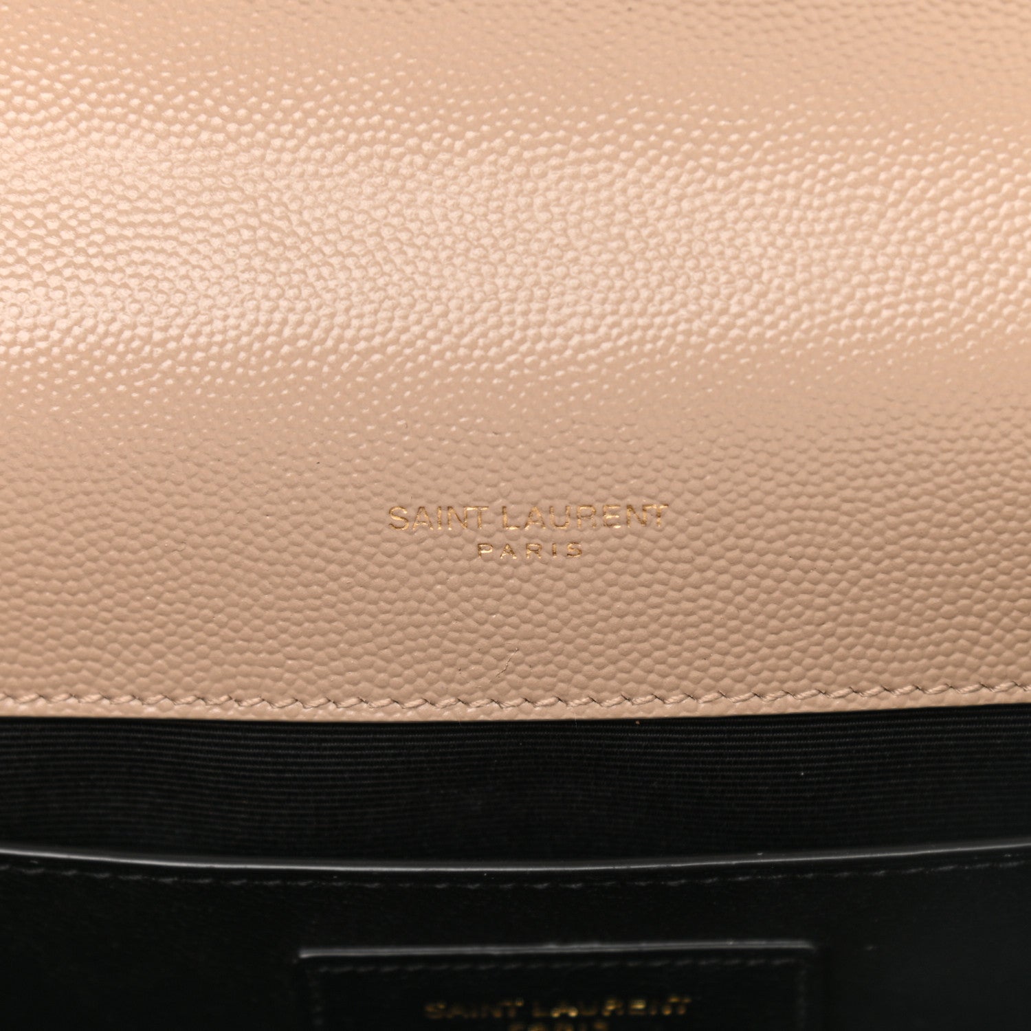 Saint Laurent Grain De Poudre Textured Mixed Matelasse Medium Triquilt Monogram Satchel Dark Beige 5 of 9