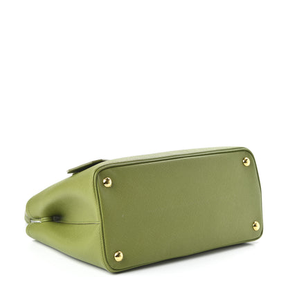 Prada Saffiano Cuir Small Double Bag Edera Anice 7 of 10