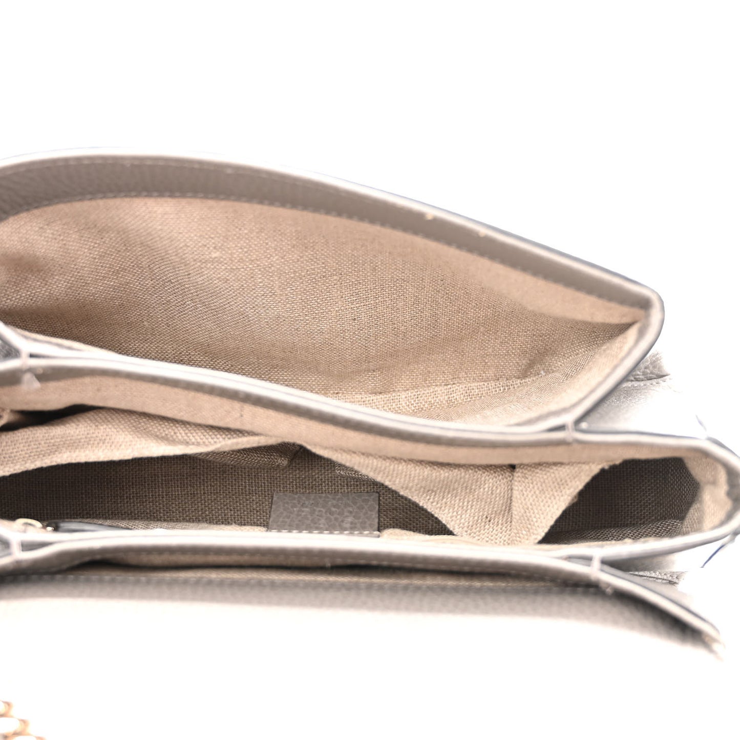 Dollar Calfskin Interlocking G Top Handle Shoulder Bag Loess