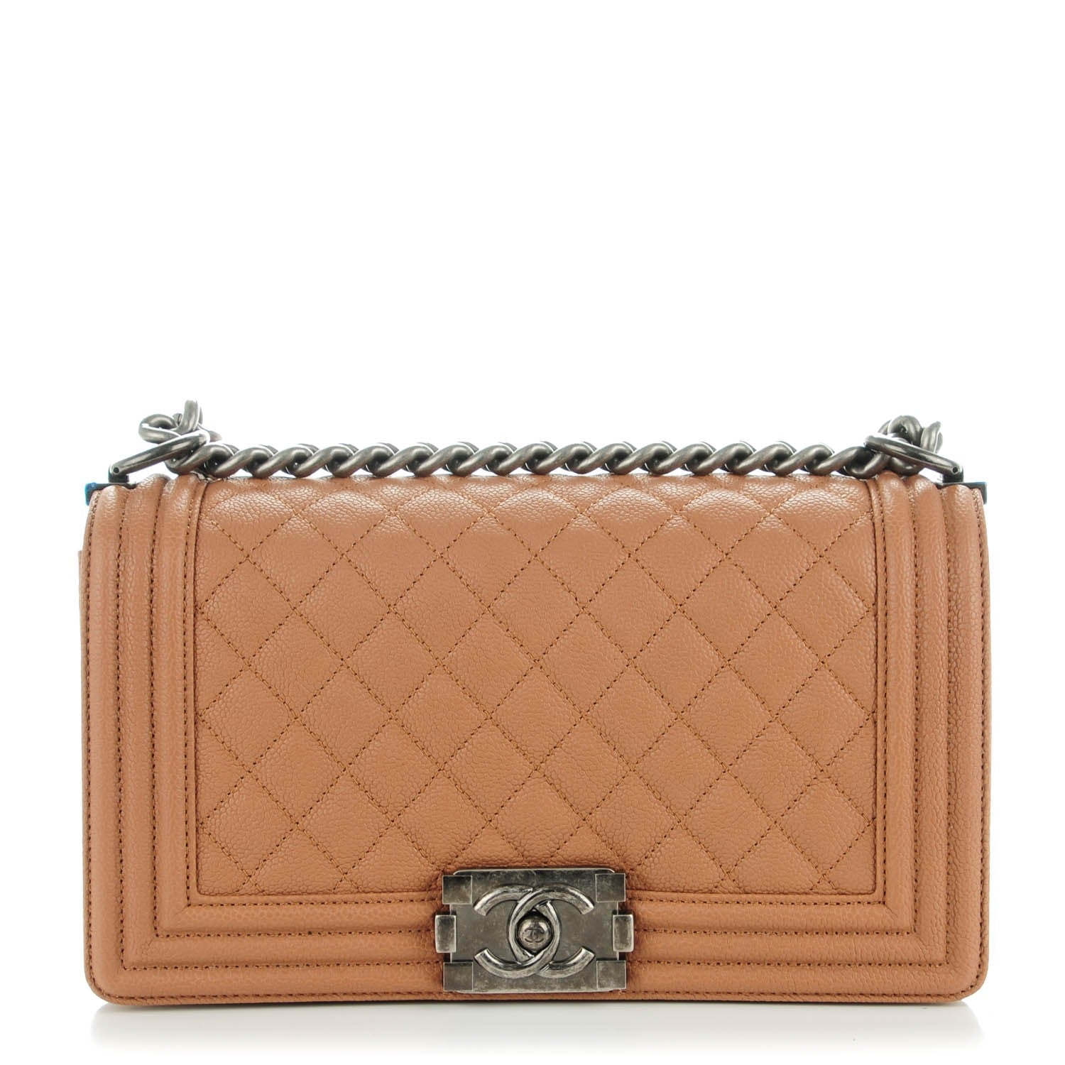 Chanel Caviar Quilted Medium Boy Flap Camel 1 of 6