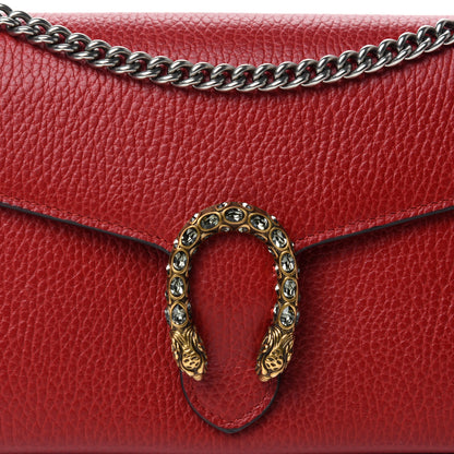 Gucci Calfskin Mini Dionysus Chain Wallet Hibiscus Red 10 of 11