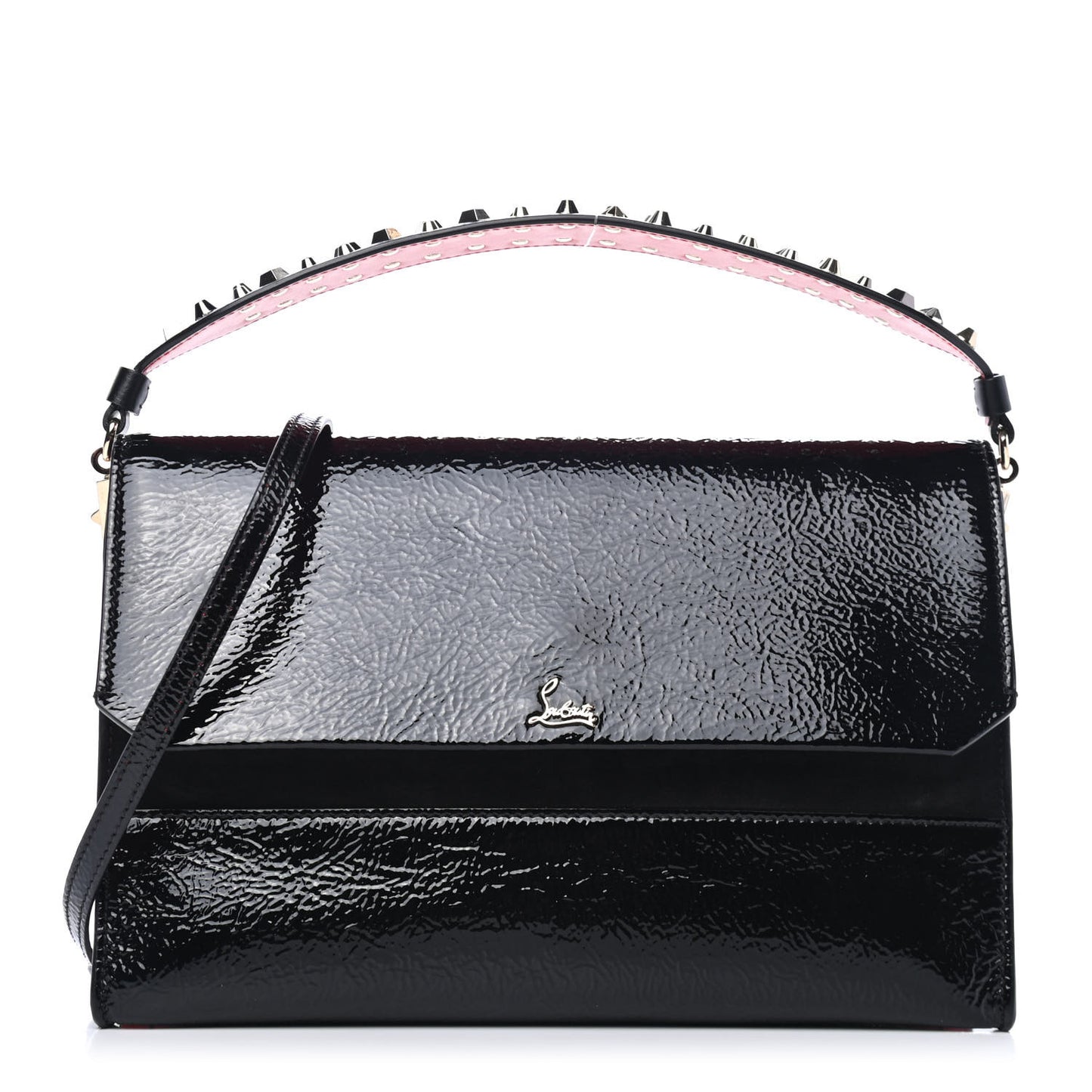 Patent Loubiblues Paris Clutch Bag Black