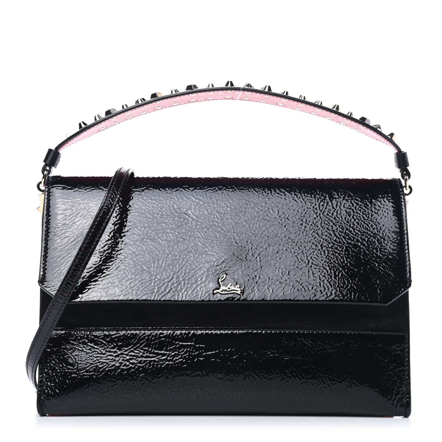 Christian Louboutin Patent Loubiblues Paris Clutch Bag Black 1 of 4