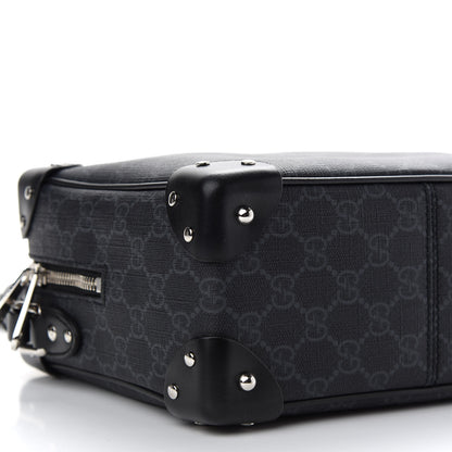 Gucci GG Supreme Monogram Selleria Calfskin Square Messenger Bag Black 8 of 9