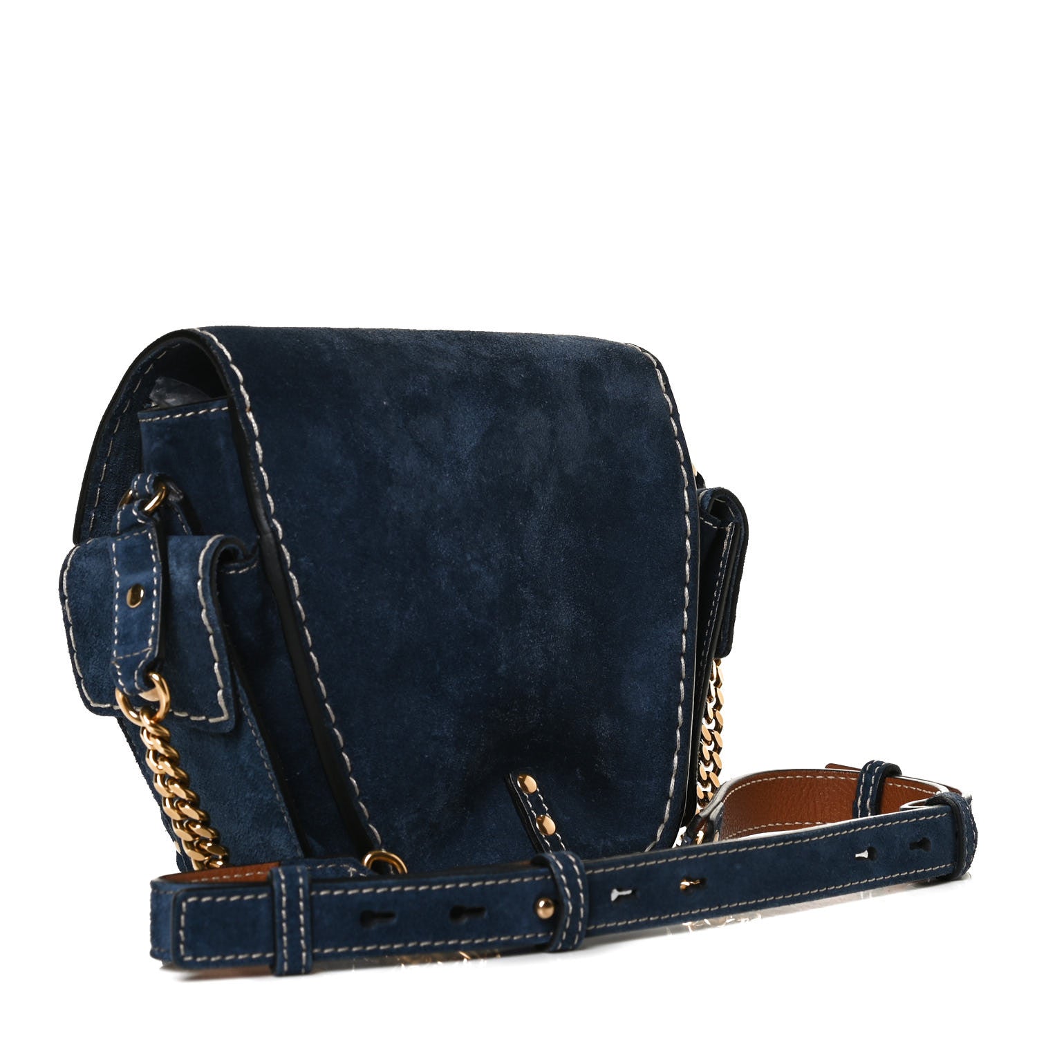 Chloe Calfskin Suede Small Jodie Camera Bag Navy 3 of 13