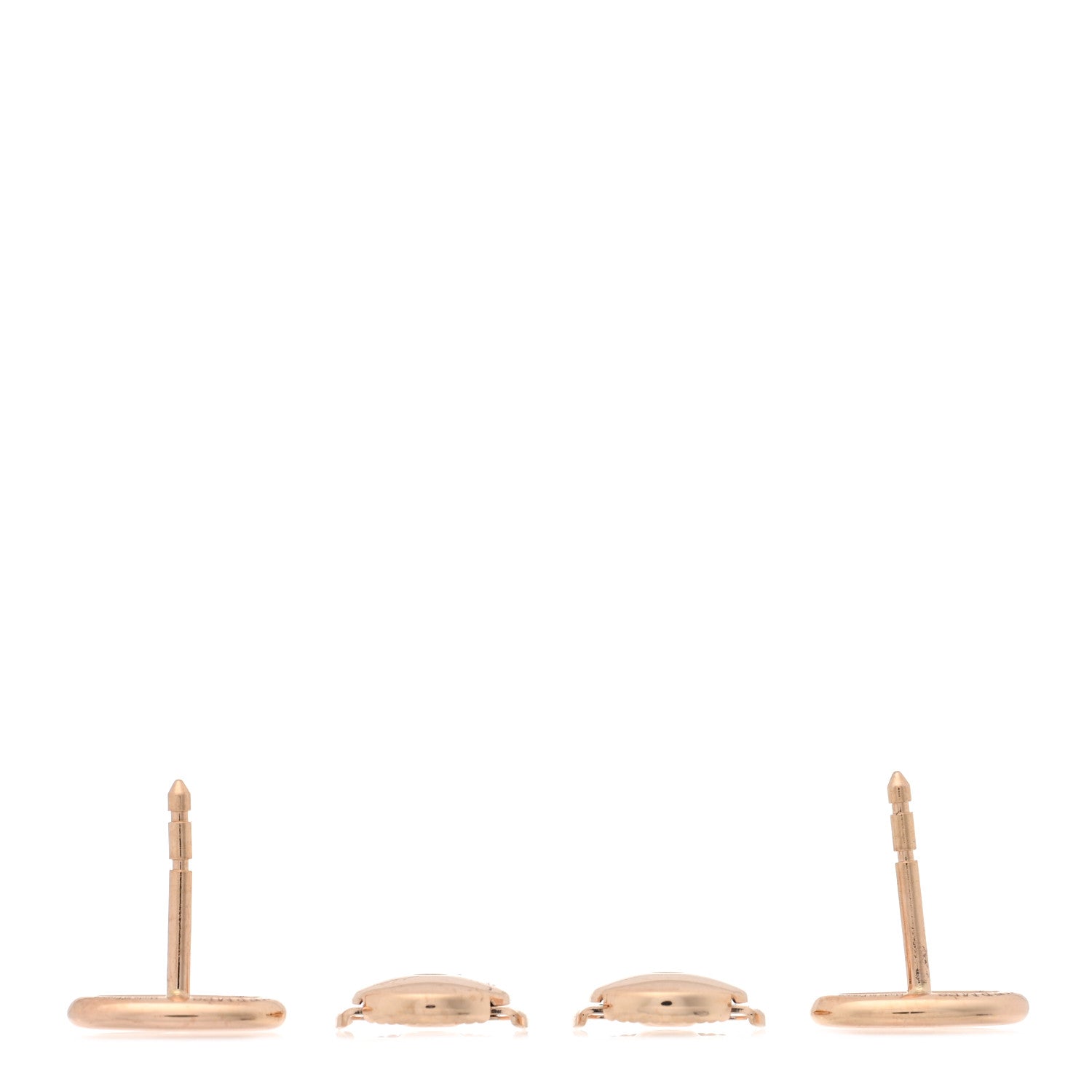 Hermes 18K Rose Gold TPM Farandole Stud Earrings 3 of 5