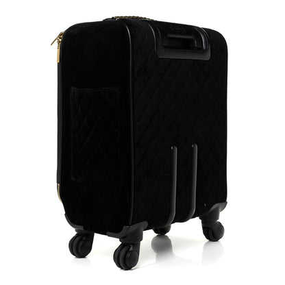 Chanel Suede Quilted Coco Case Trolley Black 2 of 19