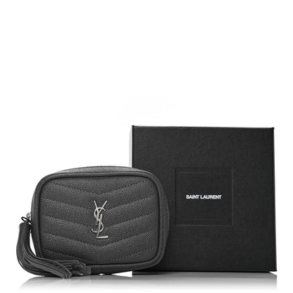 Saint Laurent Grain De Poudre Matelasse Monogram Baby Lou Camera Bag Dark Smog 11 of 11
