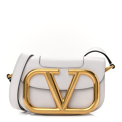 Valentino Garavani Calfskin Small Supervee Crossbody Bag Optic White 1 of 8