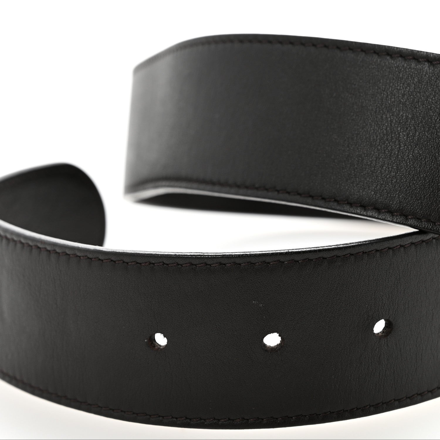 Gucci Moon Calfskin Nickel Double G 40mm Belt 85 34 Dark Cocoa 6 of 8