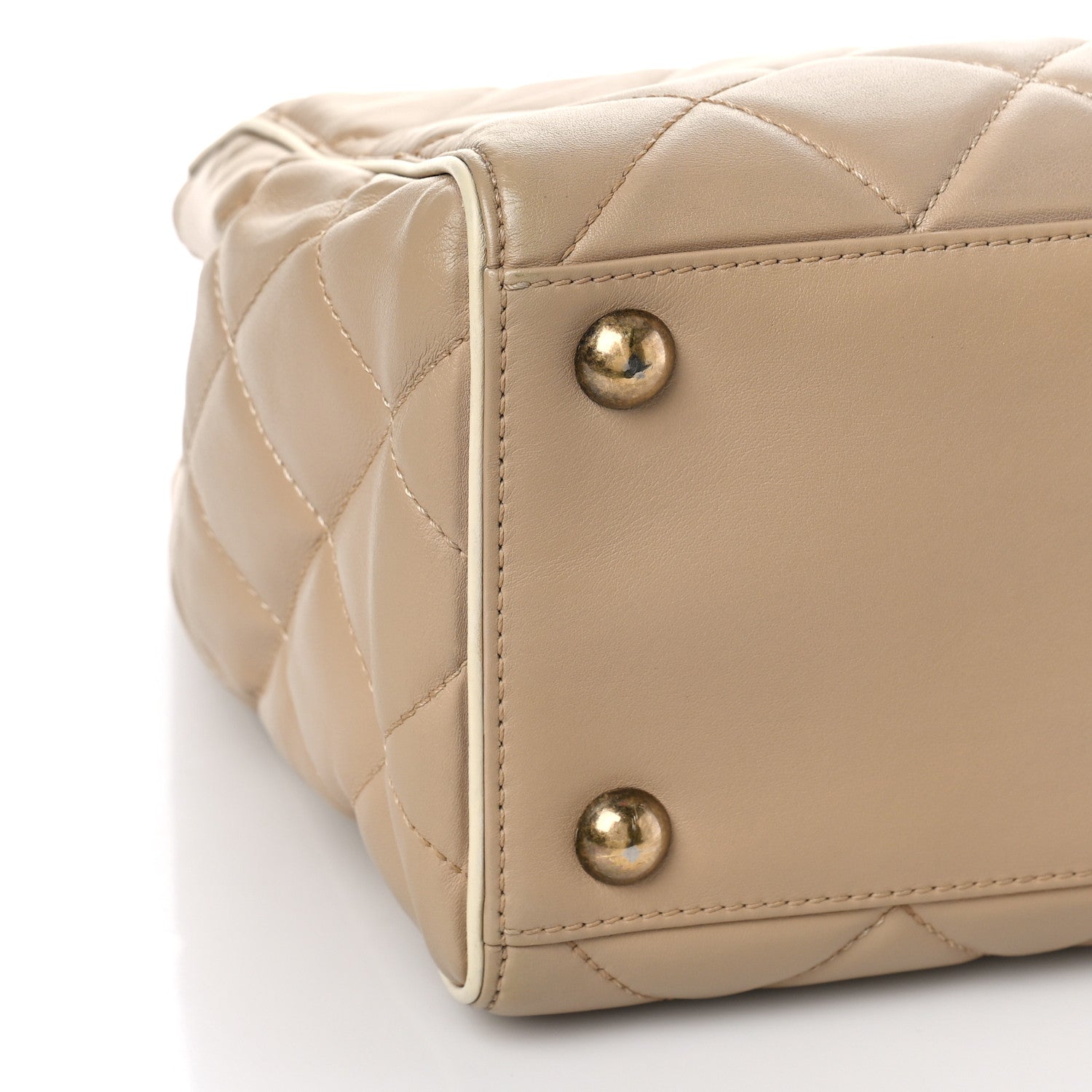 Chanel Lambskin Quilted Small Portobello Tote Beige 9 of 14