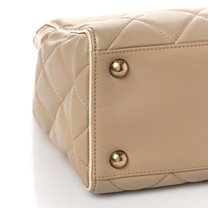 Chanel Lambskin Quilted Small Portobello Tote Beige 9 of 14