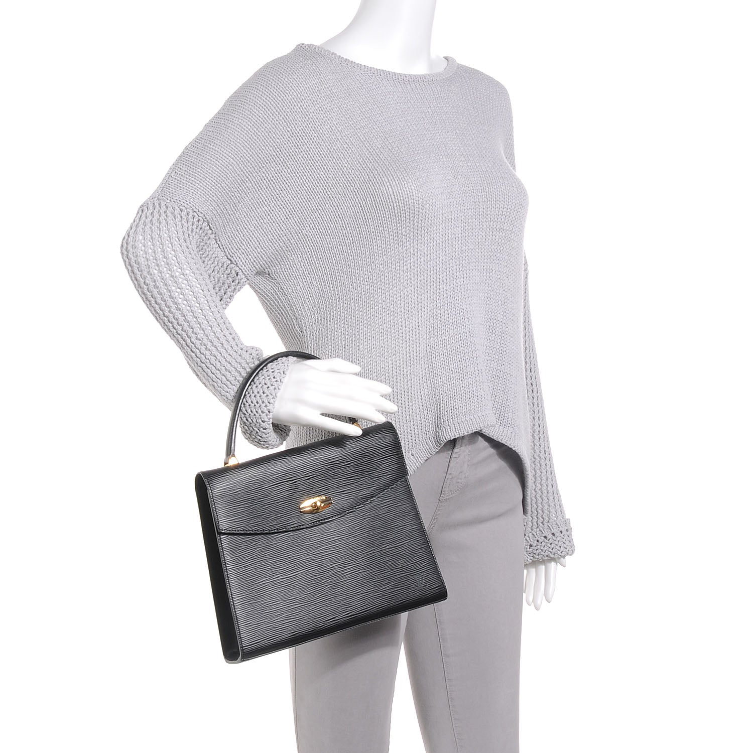 Louis Vuitton Epi Malesherbes Black 2 of 8