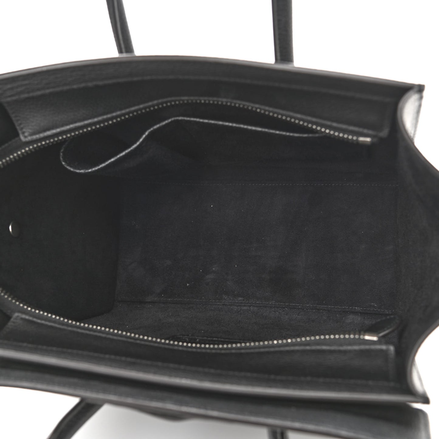 Drummed Calfskin Micro Luggage Black