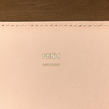 Fendi Vitello King Plexiglass Logo Embossed Medium Fendi Sunshine Shopper Tote Light Rose 6 of 8
