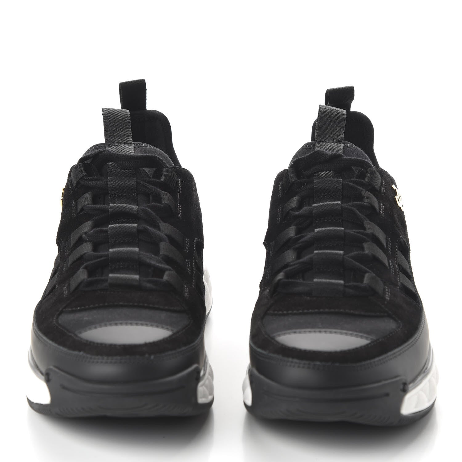 Chanel Fabric Calfskin Suede CC Sneakers 39 Black 2 of 9