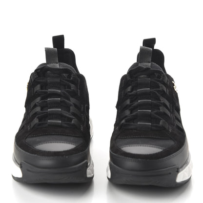 Chanel Fabric Calfskin Suede CC Sneakers 39 Black 2 of 9