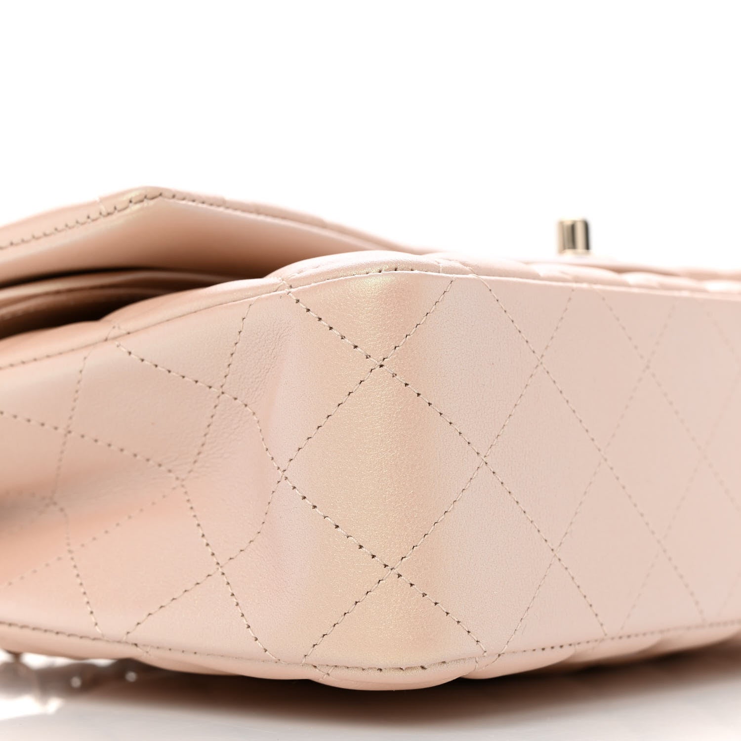 Chanel Iridescent Calfskin Quilted Medium Double Flap Beige 9 of 12