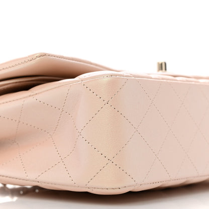 Chanel Iridescent Calfskin Quilted Medium Double Flap Beige 9 of 12