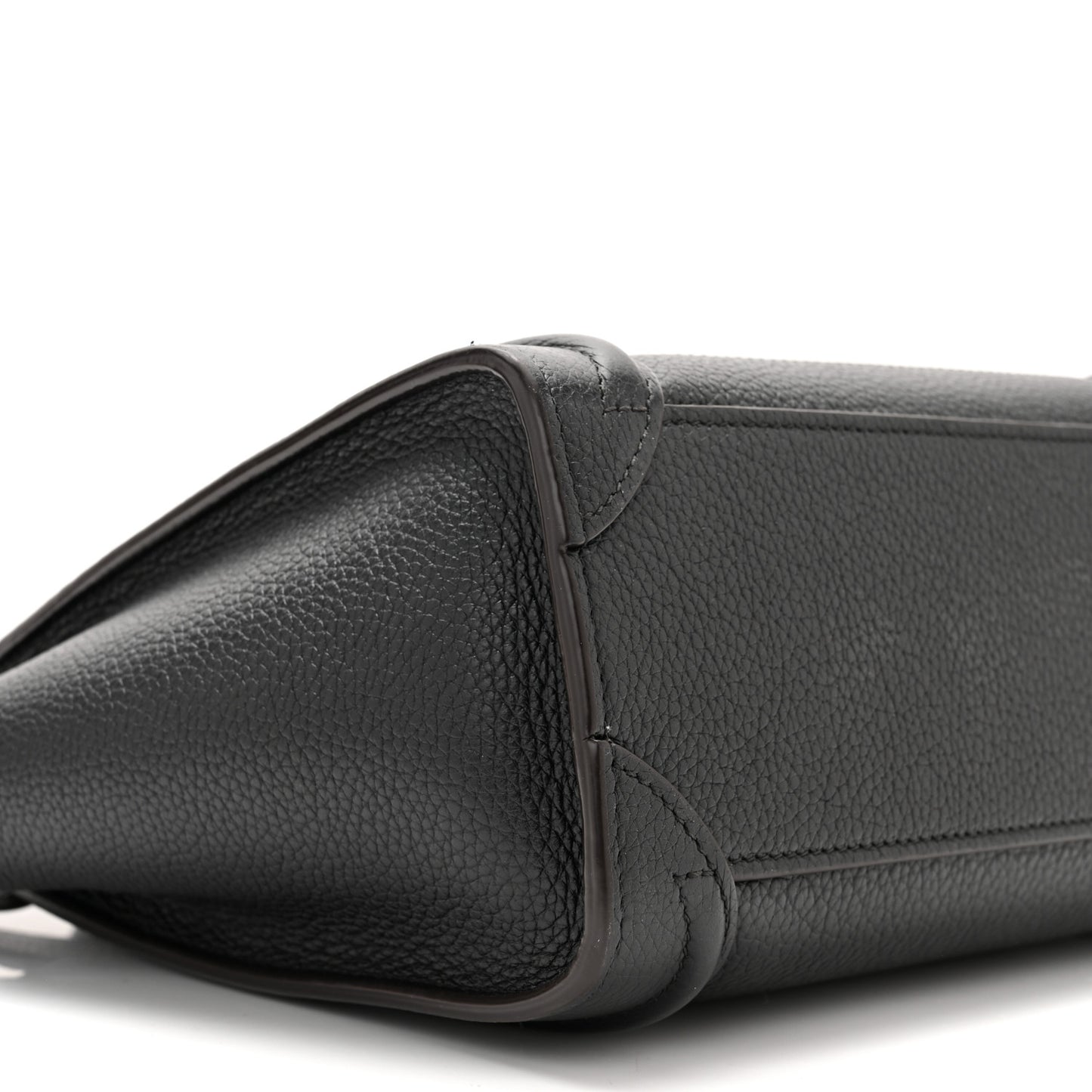 Drummed Calfskin Nano Luggage Black