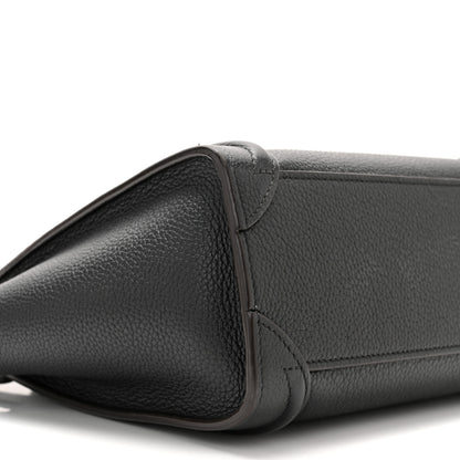 Celine Drummed Calfskin Nano Luggage Black 8 of 9